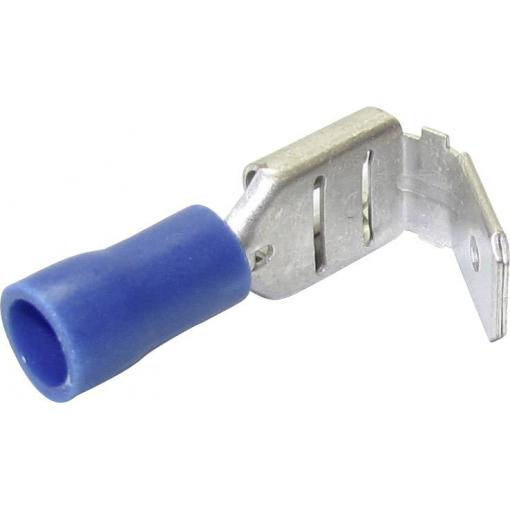 TRU COMPONENTS 1583092 faston zásuvka s odbočkou Šířka zástrčky: 6.30 mm Tloušťka konektoru: 0.80 mm 180 ° částečná izolace červená 1 ks
