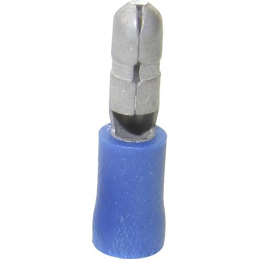 TRU COMPONENTS 1583183 kulatý faston 1.50 mm² 2.50 mm² Ø pin: 4 mm částečná izolace modrá 1 ks