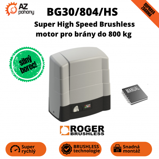 BG30/804/HS - Super High speed Brushless motor pro brány do 800 kg