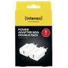 Intenso W5A white double pack Adaptér USB-C, USB A, 5 W, bílá