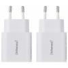 Intenso W5A white double pack Adaptér USB-C, USB A, 5 W, bílá