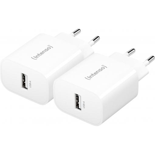 Intenso W5A white double pack Adaptér USB-C, USB A, 5 W, bílá