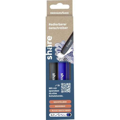 share Gelové rollery modrá, černá 0.7 mm