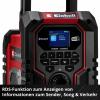 Einhell TE-CR 18 Li 3407995 Akumulátorové rádio, DAB+, FM, Bluetooth, AUX, USB, červená/černá
