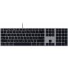 Matias FK318B Wired Aluminium Keyboard for Mac USB klávesnice US anglická, QWERTY, Mac Space Grau