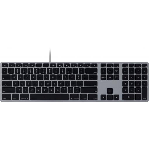 Matias FK318B Wired Aluminium Keyboard for Mac USB klávesnice US anglická, QWERTY, Mac Space Grau