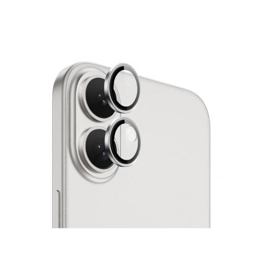 Ochranná folie na objektiv fotoaparátu pro iPhone 16/16 PLUS Silver