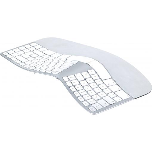 Matias FK413D-DE Sculpted Ergonomic Rechargeable Keyboard for Mac bezdrátový klávesnice německá, QWERTZ, Macintosh stříbrná ergonomická