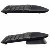 Matias FK413PCD-DE Sculpted Ergonomic Rechargeable Keyboard bezdrátový klávesnice německá, QWERTZ černá ergonomická