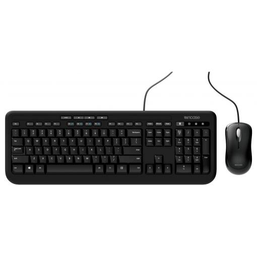 Incase Wired Desktop 600 (Tastatur & Maus) kabelový sada klávesnice a myše Tiché klávesy německá, QWERTZ černá