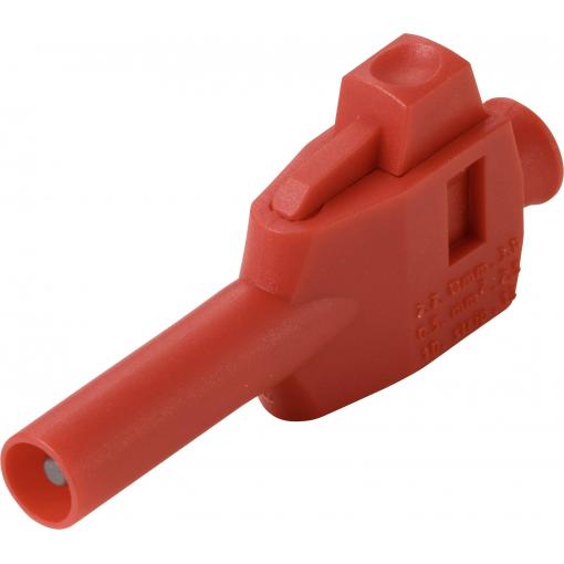 VOLTCRAFT MP-4 Laboratorní konektor se svorkovým připojením zástrčka, rovná Ø pin: 4 mm červená 1 ks Bulk