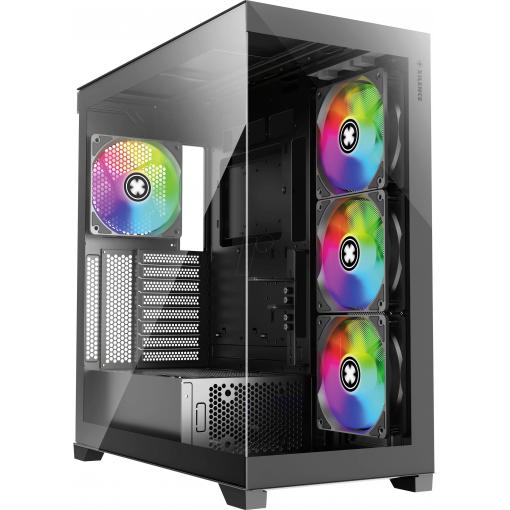 Xilence Gleam midi tower PC skříň černá boční okno