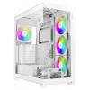 Xilence Gleam midi tower PC skříň bílá boční okno