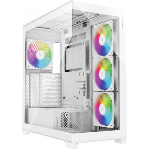 Xilence Gleam midi tower PC skříň bílá boční okno