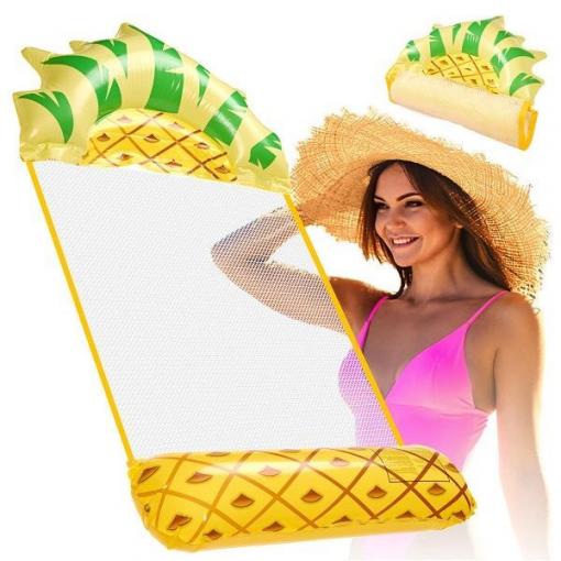 Nafukovací lehátko do bazénu, ananas, 135 × 72 cm