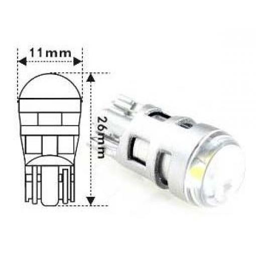 LED žárovka T10 12 V, bílá, 2× SMD3030, 0,54 W