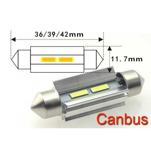 LED žárovka SV8,5-8 sufit 39 mm, 12 V / 24 W, bílá