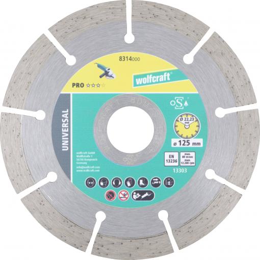 Wolfcraft 8314000 diamantový řezný kotouč 125 mm 1 ks zdivo