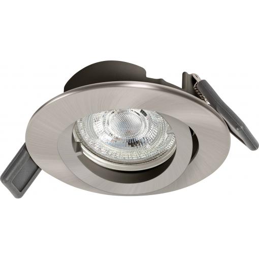 OSRAM HOMELIGHTING 4099854444548 Spotlight Recess Set Incl. Osram LED 4.3W GU10 Brushed Nickel LED stropní svítidlo, LED, GU10, 4.30 W, niklová (kartáčovaná)