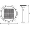 OSRAM HOMELIGHTING ENDURA Style Solar 40cm Post Sensor Double Circle 6W Stainless Steel 4099854455469 venkovní nástěnné LED osvětlení 6.00 W Steel