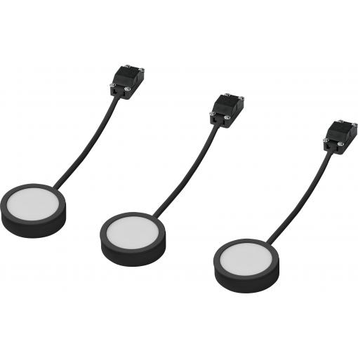 LEDVANCE Undercabinet Spot Puck 65mm 3 x 3W 830 Black LED svítidlo zápustné 3.00 W teplá bílá černá