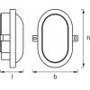 OSRAM HOMELIGHTING LED Bulkhead 6W 4000K Black LED nástěnné světlo