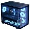 AeroCool P500C-G-BK-V1 midi tower PC skříň černá, bílá