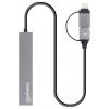 Manhattan 181006 USB Hub 4 porty USB-A USB 3.0 5 GBit/s vesmírná šedá 181006