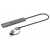 Manhattan 181006 USB Hub 4 porty USB-A USB 3.0 5 GBit/s vesmírná šedá 181006