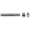 Manhattan 181006 USB Hub 4 porty USB-A USB 3.0 5 GBit/s vesmírná šedá 181006