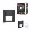 Paulmann 80004 Tsaro eckig 80x36mm 1W 80lm 230V 2700K Nástěnné vestavné svítidlo, LED, 1 W, černá (matná)