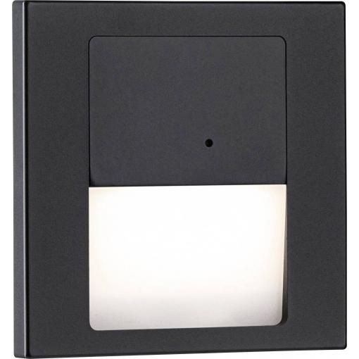 Paulmann 80004 Tsaro eckig 80x36mm 1W 80lm 230V 2700K Nástěnné vestavné svítidlo, LED, 1 W, černá (matná)