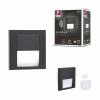 Paulmann 80001 Tsaro eckig 80x36mm Nástěnné vestavné svítidlo, LED, 1 W, černá (matná)