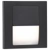 Paulmann 80001 Tsaro eckig 80x36mm Nástěnné vestavné svítidlo, LED, 1 W, černá (matná)