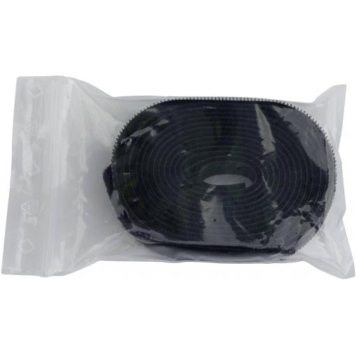 TRU COMPONENTS 680-330-Bag pásek se suchým zipem, k našití, háčková a flaušová část, černá, 1 pár