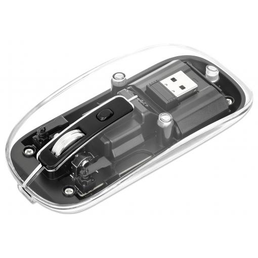 Manhattan Mouse wireless caratterizzato da un estetica straordinaria con alloggiam optická myš, přenos bezdrátový, 4 tlačítko, 800 dpi, 1200 dpi, 1600 dpi,
