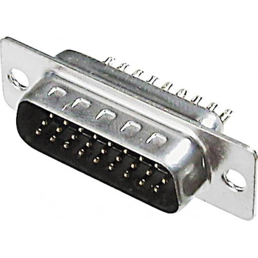 TRU COMPONENTS TC-A-HDF 15 LL/Z-203 1586468 D-SUB zásuvková lišta Pólů: 15 pájecí kalíšek 1 ks