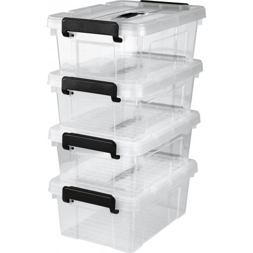 easymaxx 15016 Držák na pověšení transparentní, černá 4 ks