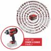 Einhell 4510070+4540011 aku rázový utahovák, 400 Nm, 18 V, Li-Ion, včetně elektronického kufru, bez nabíječky, bez akumulátoru