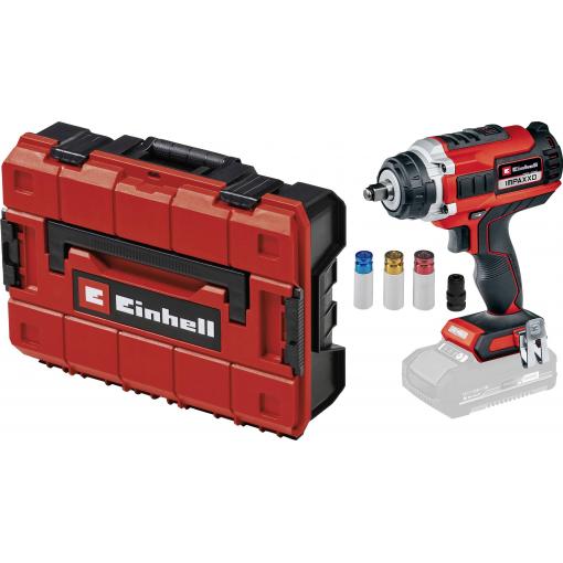 Einhell 4510070+4540011 aku rázový utahovák, 400 Nm, 18 V, Li-Ion, včetně elektronického kufru, bez nabíječky, bez akumulátoru