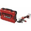 Einhell 4431140+4540011 Akumulátorová úhlová bruska 125 mm, bez akumulátoru, bez nabíječky, včetně elektronického kufru, 18 V