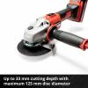 Einhell 4431140+4540011 Akumulátorová úhlová bruska 125 mm, bez akumulátoru, bez nabíječky, včetně elektronického kufru, 18 V