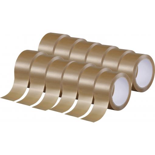TOOLCRAFT 2xTO-10187040 balicí lepicí páska hnědá (d x š) 66 m x 50 mm 12 ks