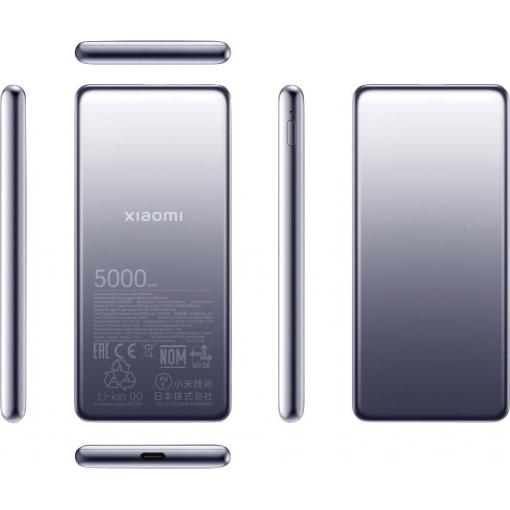 Xiaomi BHR9535GL powerbanka Li-Ion, 5000 mAh, Dodávka energie, stříbrná