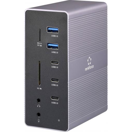 Renkforce USB-C® dokovací stanice RF-DKS-910 Vhodné pro značky (dokovací stanice pro notebook): univerzální MacBook vč. funkce nabíjení