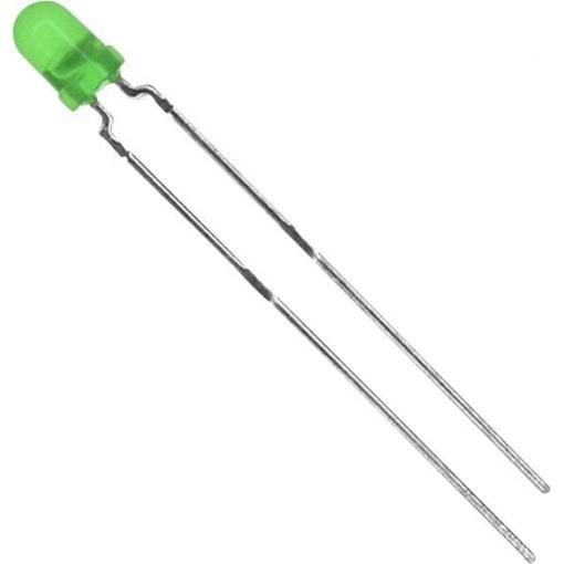 Vishay TLHG4401 LED s vývody zelená kulatý 3 mm 14 mcd 60 ° 30 mA 2.4 V