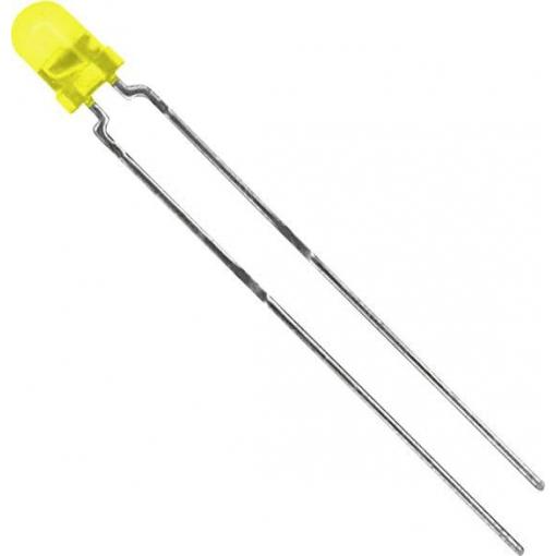 Vishay TLHY4400 LED s vývody žlutá kulatý 3 mm 10 mcd 60 ° 30 mA 2.4 V
