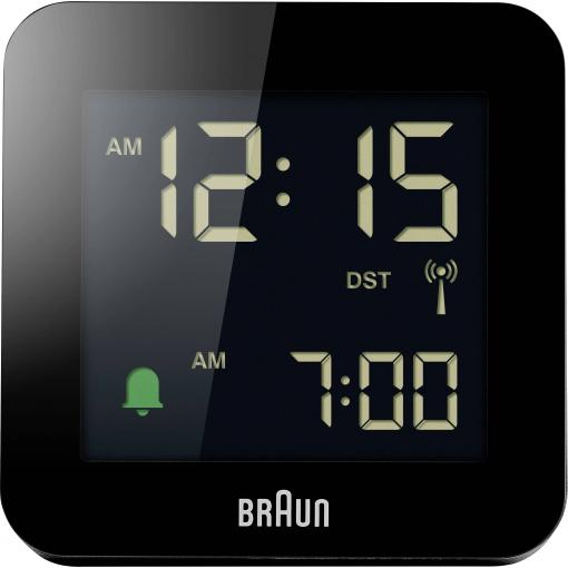 Braun BC09B-DCF budík černá časů buzení 1 dvouřádkový