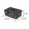 VOLTCRAFT Outdoorový kufr na akumulátory/baterie 58x AA, AAA, AAAA, Knoflíkové baterie (d x š x v) 18.4 x 13.2 x 7.7 cm