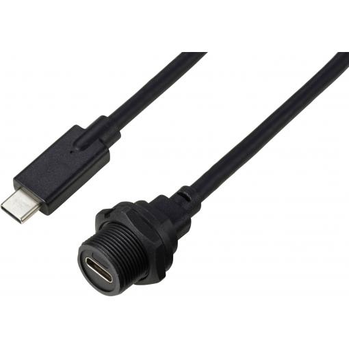 TRU COMPONENTS TC-E10T-FT3.1-PWF/MT3.1-NWA-0.5PV-S TC-13543600 USB konektor 0.5 m, 1 ks